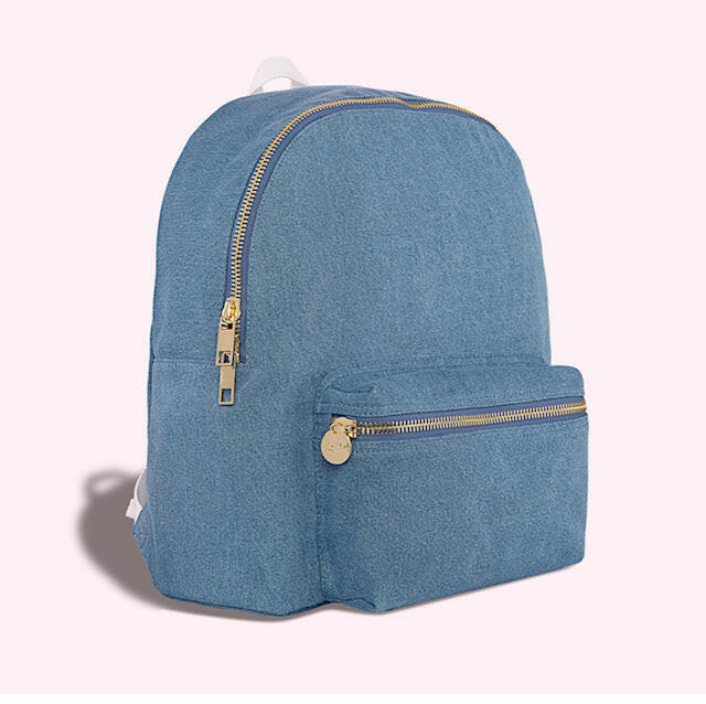 Scl Blue Denim Classic Backpack-Accessories-The Life ™ Boutique | Westfield, NJ-The Life ™ Boutique | Westfield, NJ